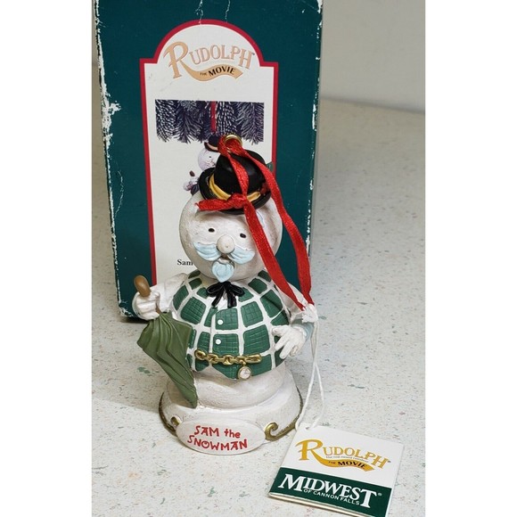 Rudolph the Movie ~ Sam The Snowman Ornament ~ Midwest of Canon Falls 1999 ~ NIB - Picture 4 of 10